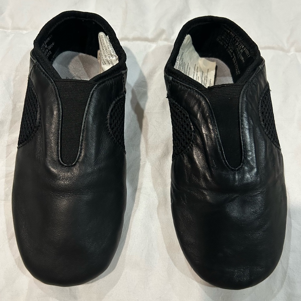 REVOLUTION BLACK LEATHER DANCE/JAZZ SIZE 10 TODDLER